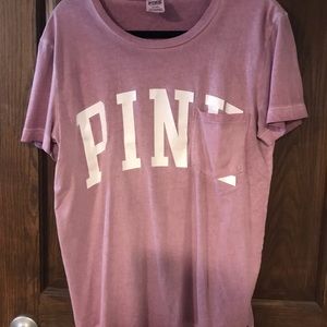 PINK, pink/purple tee